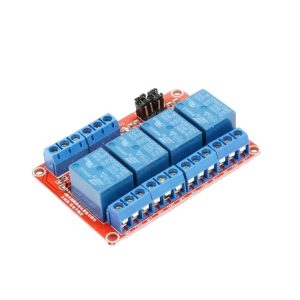 4-Channel 5V Relay Module – Optocoupler Isolated (High/Low Level Trigger)