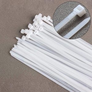 Cable Ties 4.2×150mm White – 100 Pcs Heavy Duty Nylon Zip Ties