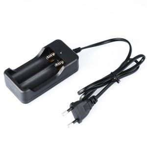 18650 Battery Charger – Dual Slot EU Plug Li-ion Charger