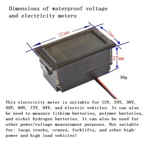 Universal Lithium Battery Capacity Meter 12V–72V