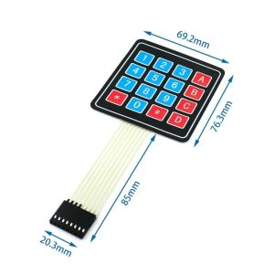 4×4 Matrix Keypad Membrane Switch – 16 Keys